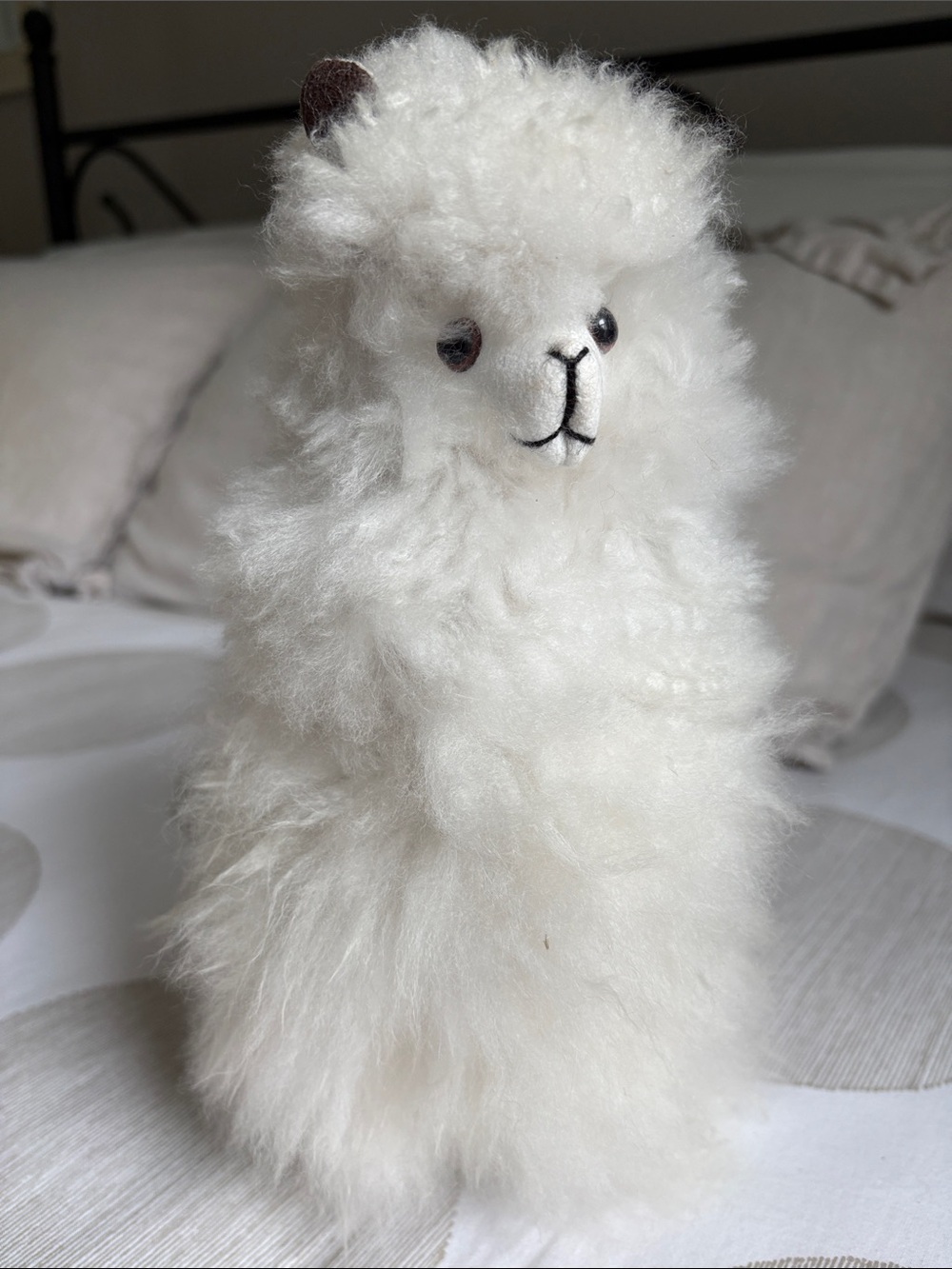 Plush White Alpaca Stuffed Animal